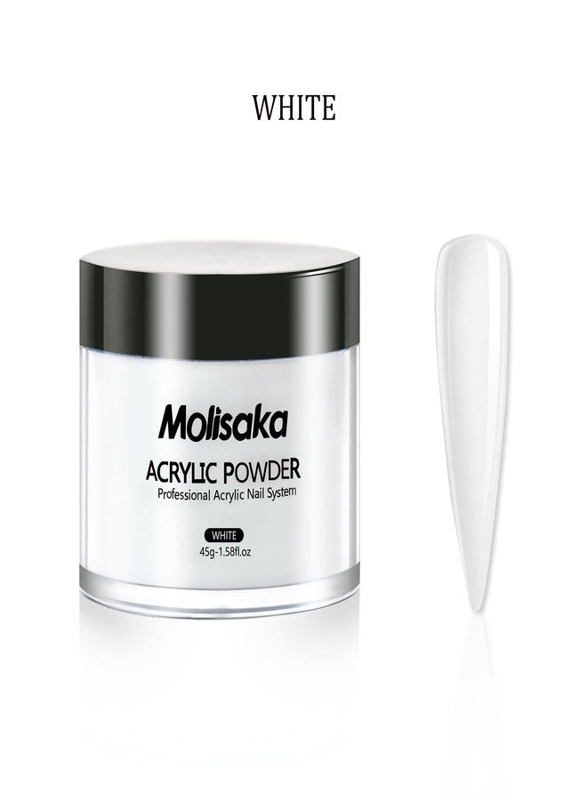 Molisaka White Acrylic Powder - Professional Nail Powder for Extension French Nail Art - 1.58oz - Image 3