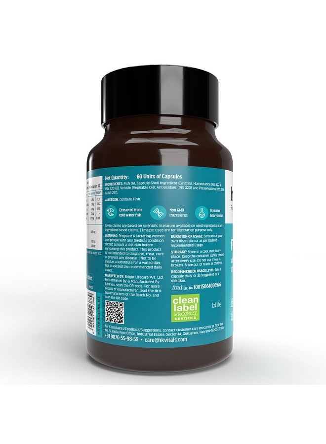 HEALTHKART كبسولات زيت السمك HealthKart hk vitals للرجال والنساء (1000 ملغ أوميغا 3 مع 180 ملغ EPA و 120 ملغ DHA) و Ashwagandha Plus مع مستخلص تولسي 500 ملغ (60 قرص لكل منهما)، حزمة كومبو - Image 5