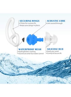 Hearprotek 2 Pairs Swimmer Ear Plugs, Hearprotek Upgraded Customfit Water Protection Adult Swimming Earplugs For Swimmers Water Pool Shower Bathing And Other Water Sports  - Image 4