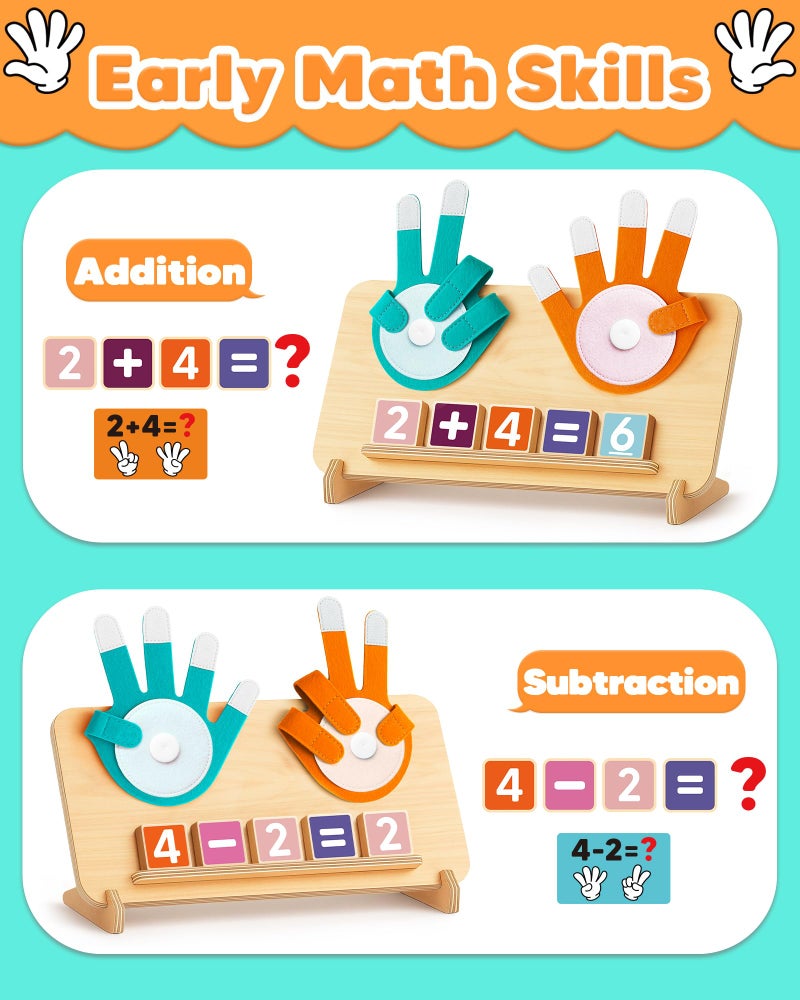 Gagule Montessori Educational Learning Toys for 3 4 5 Year Old Boys Girls Birthday Gifts, Toddler Preschool Learning Activities, Number Counting Blocks Toys for Kids, Math Manipulatives Counting Toy for 3-5 - Image 2