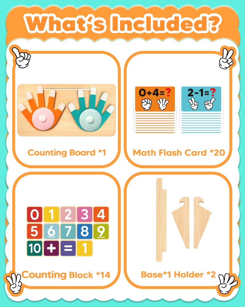 Gagule Montessori Educational Learning Toys for 3 4 5 Year Old Boys Girls Birthday Gifts, Toddler Preschool Learning Activities, Number Counting Blocks Toys for Kids, Math Manipulatives Counting Toy for 3-5 - Image 3