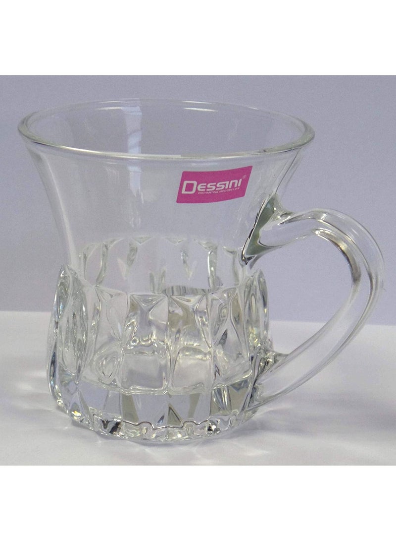 DESSINI طقم أكواب شاي 6 قطع شفاف 150 مل - Image 2