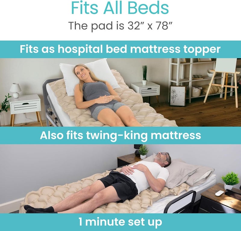 VIVE وسادة مرتبة هوائية بديلة من فيف  الحل الأصلي للوقاية من قرح الفراش  مرتبة مستشفى  مرتبة منزلية  تشمل وسادة قابلة للنفخ مقاومة للماء ومقاومة للحرارة - Image 3