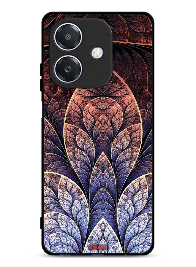 Tolwak Oppo A3 5G Protective Case Cover Floral Fractal Abstract - Image 1