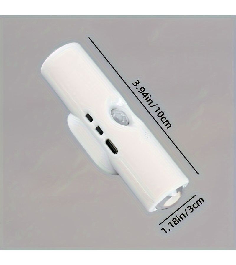 2Pcs Dual Head Motion Sensor Wall Light LED with Tricolor Lighting White Walnut - Image 5