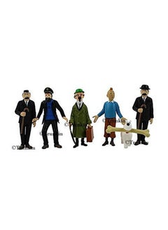 Trunkin Trunkin The Adventures of Tintin 6 Pieces 3 Inch Figurines Tin Tin Snowy Captain Handdock Dr Calculus Thomson Brothers Statue Figure  - Image 3