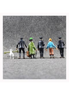 Trunkin Trunkin The Adventures of Tintin 6 Pieces 3 Inch Figurines Tin Tin Snowy Captain Handdock Dr Calculus Thomson Brothers Statue Figure  - Image 5