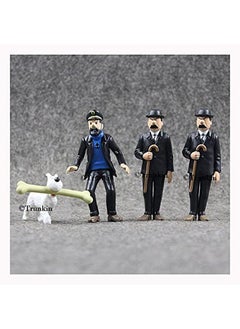 Trunkin Trunkin The Adventures of Tintin 6 Pieces 3 Inch Figurines Tin Tin Snowy Captain Handdock Dr Calculus Thomson Brothers Statue Figure  - Image 4