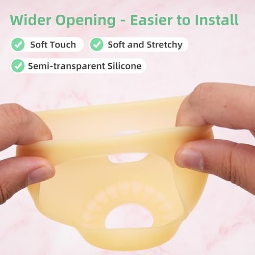 PUREKRA 4PCS Silicone Baby Bottle Sleeves for Dr. Brown Bottles 4 oz, Silicone Bottle Covers Replacement for Dr. Brown Glass Bottles, Narrow Sleeve with a Cutout, Dishwasher/Freezer/Microwave Safe - Image 3