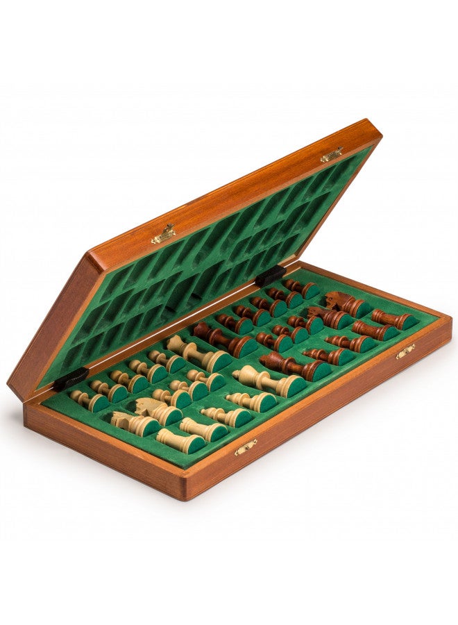 Wegiel Tournament No. 4 Staunton European Wood Chess Set, 16 Inches - Image 4