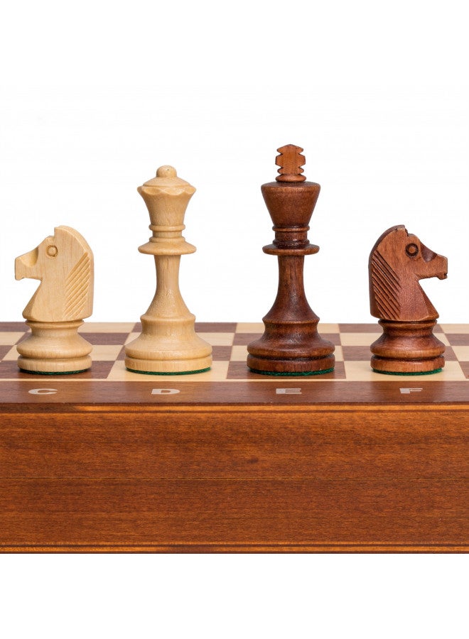 Wegiel Tournament No. 4 Staunton European Wood Chess Set, 16 Inches - Image 1