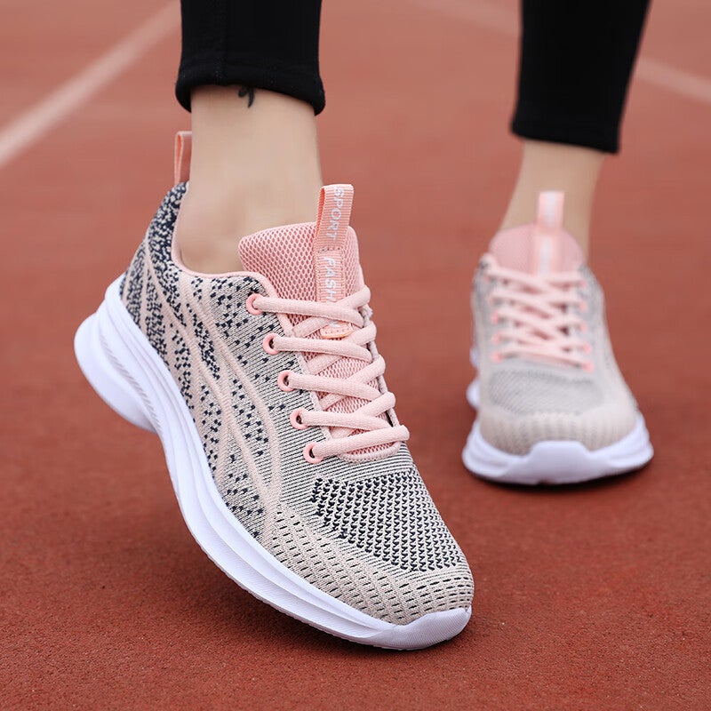 Outdoor Large Size Women'S Shoes With Wide Feet, Fat High Instep, Breathable Mesh Sports Shoes, Shock-Absorbing Soft And Elastic Running Shoes For Women - Image 4