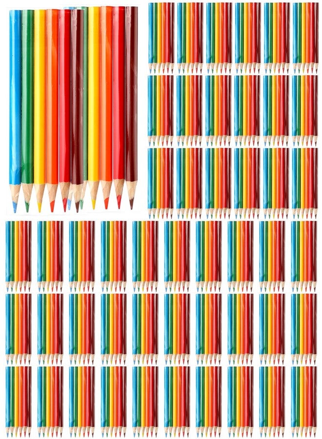 Cholemy 200 Sets Mini Colored Pencils 3.5 Inch Portable Short Color Pencil Bulk Coloring Pencils Pre Sharpened Drawing Colored Pencil for Painting Gift 6 Color - Image 1