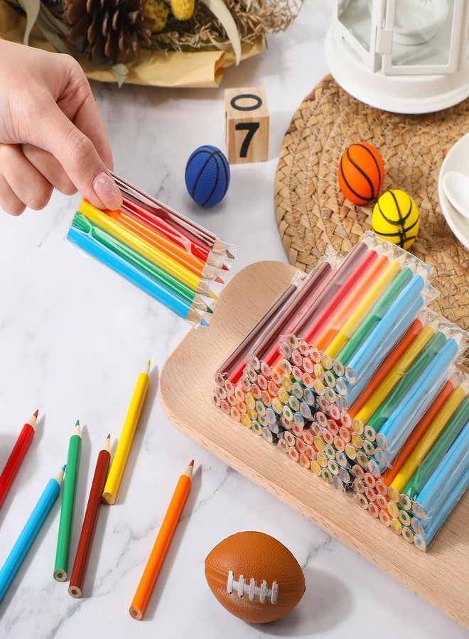 Cholemy 200 Sets Mini Colored Pencils 3.5 Inch Portable Short Color Pencil Bulk Coloring Pencils Pre Sharpened Drawing Colored Pencil for Painting Gift 6 Color - Image 3