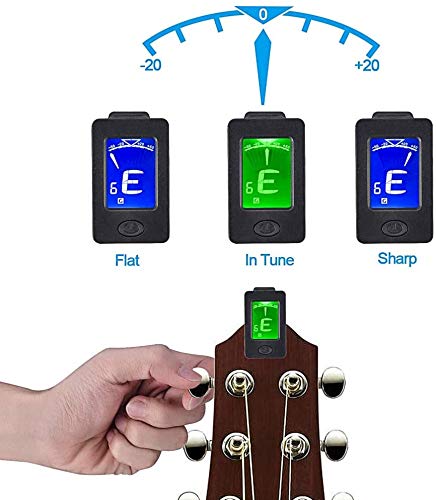 BLUEBERRY RBT02 Guitar Tuner Clip-On Tuner Digital Electronic Tuner Acoustic with LCD Display for Guitar, Bass, Violin, Ukulele - Image 2