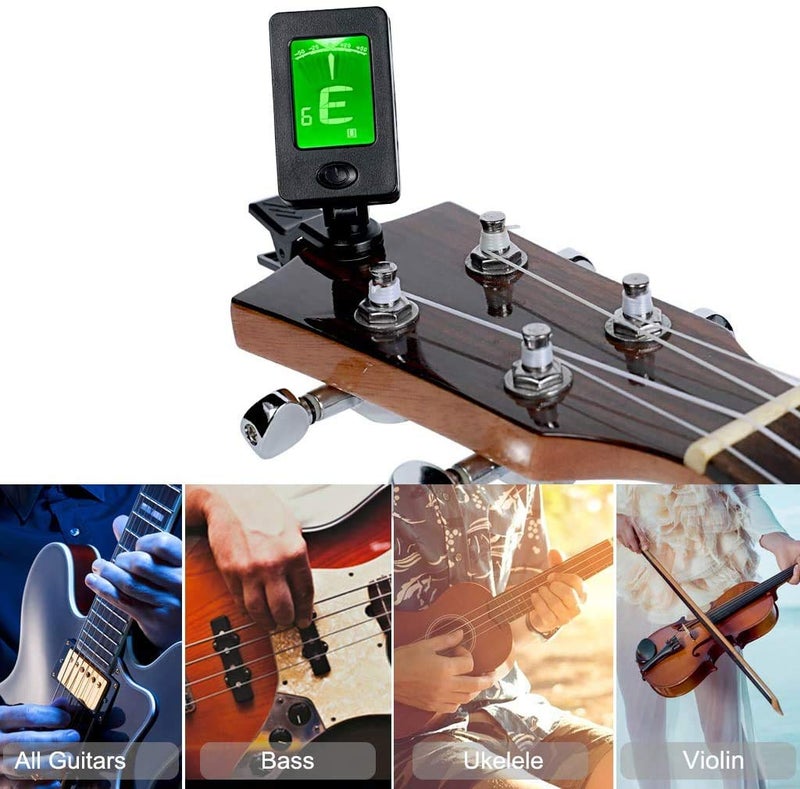 BLUEBERRY RBT02 Guitar Tuner Clip-On Tuner Digital Electronic Tuner Acoustic with LCD Display for Guitar, Bass, Violin, Ukulele - Image 3