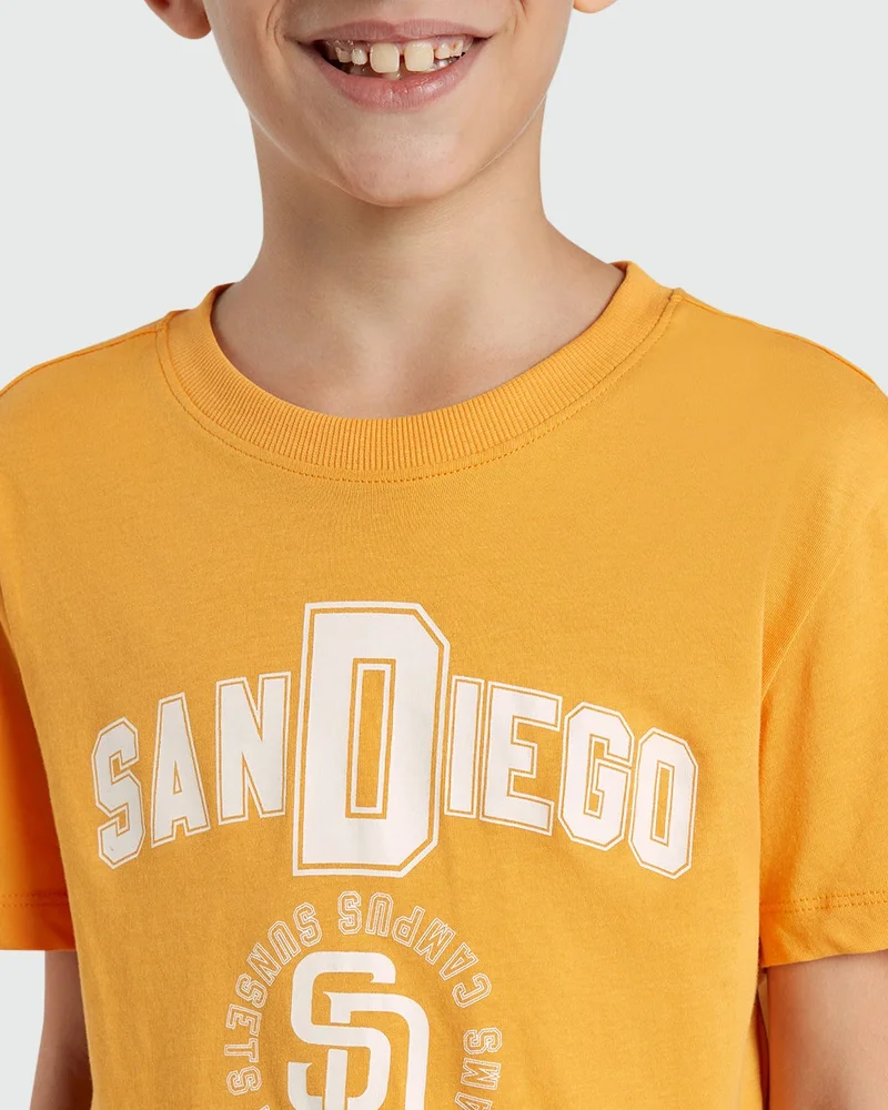 Ovs  Iceland Poppy Orange Boys' Tee From OVS for Men | Best Price UAE