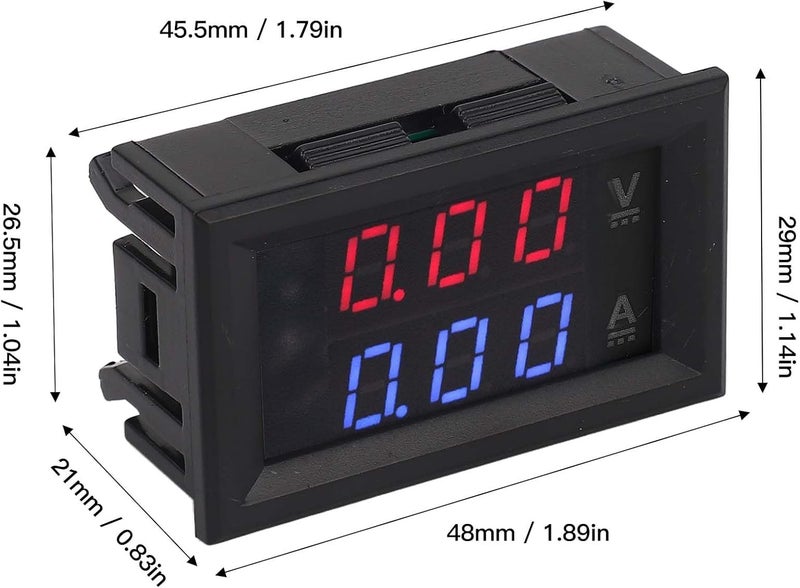 Digital Ammeter Voltmeter, Multimeter Display Voltage Current Tester LED Amperage Monitor Gauge DC 0‑100V Detector Voltage Current Meter Panel Amp Volt Gauge(50A Meter + Shunt) - Image 2