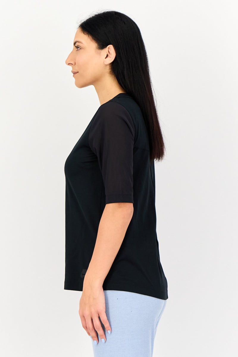 Nike Women Sportswear Fit Short Sleeve Training Top, Black - Image 2