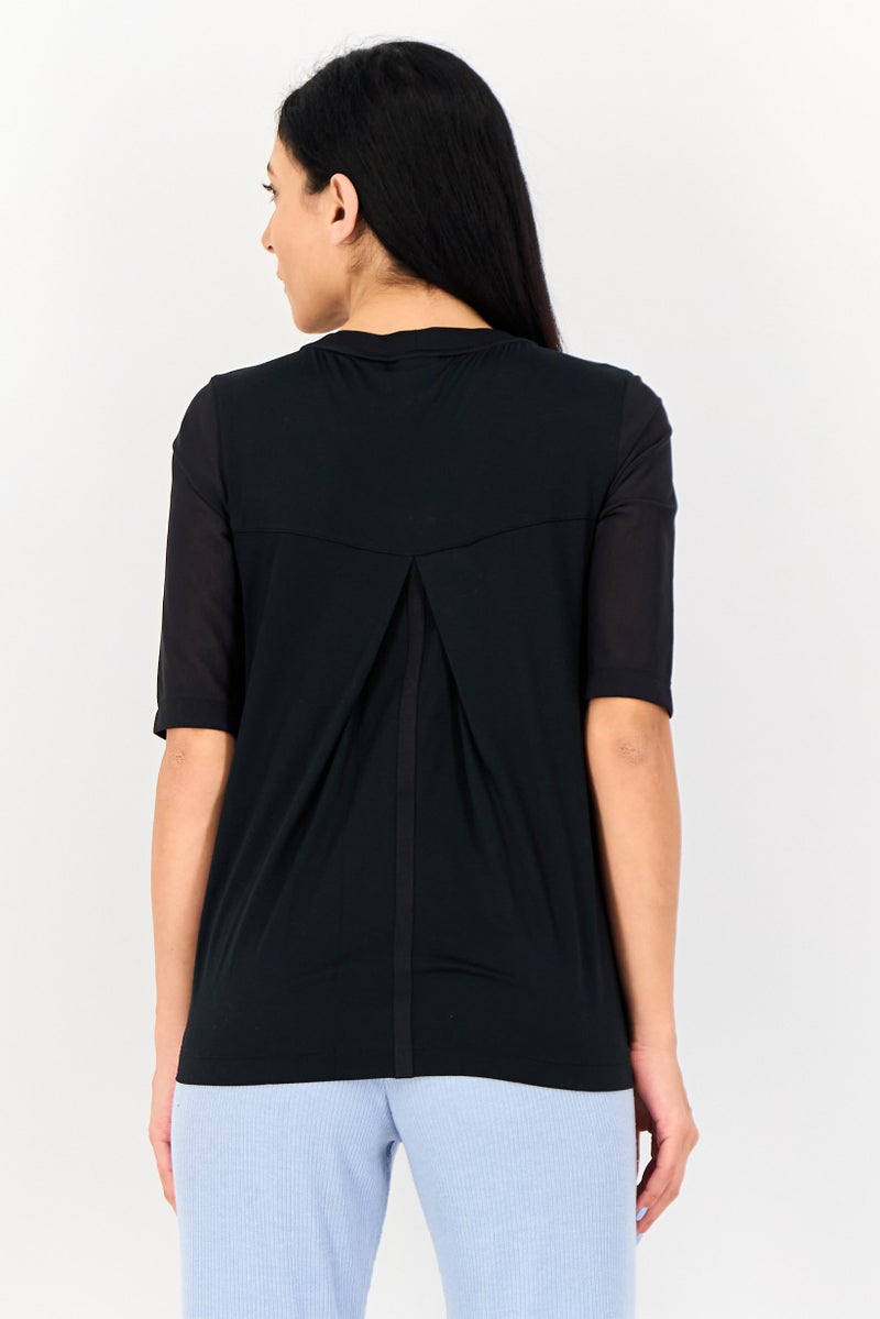 Nike Women Sportswear Fit Short Sleeve Training Top, Black - Image 4