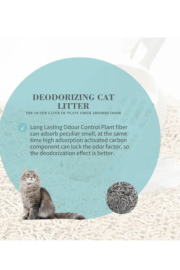 بايولاين رمل قطط مزيل للروائح من بيولاين – 6 لتر | تكتل فائق، فحم نشط، نباتي، إزالة روائح طويلة الأمد وآمن بيئيًا - Image 3