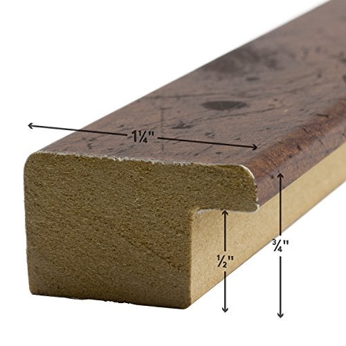 Craig Frames 20x30 Picture Frame, Distressed Brown, Bauhaus 125 Series, 1 1/4 Inch Wide Eco-Friendly Engineered Wood Moulding, Plexiglass and Backing Included, Wall Display Frame for Art and Posters - Image 3