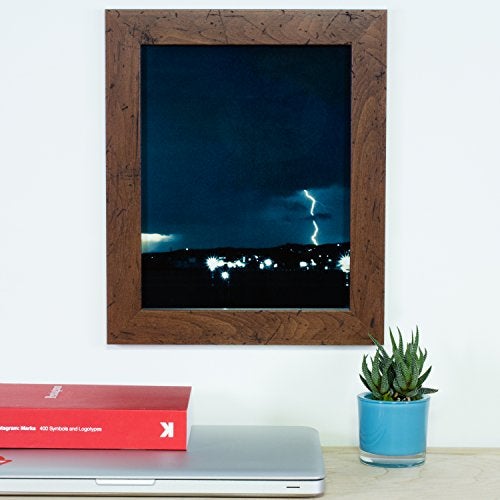 Craig Frames 20x30 Picture Frame, Distressed Brown, Bauhaus 125 Series, 1 1/4 Inch Wide Eco-Friendly Engineered Wood Moulding, Plexiglass and Backing Included, Wall Display Frame for Art and Posters - Image 2