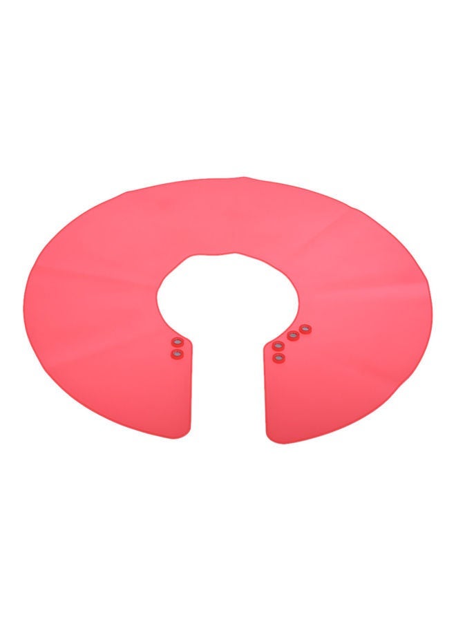 NIBEMINENT Haircut Neck Cape Wrap Collar Shield Waterproof Silicone Hair Coloring Cuttin Barber Hairdressing Red - Image 1