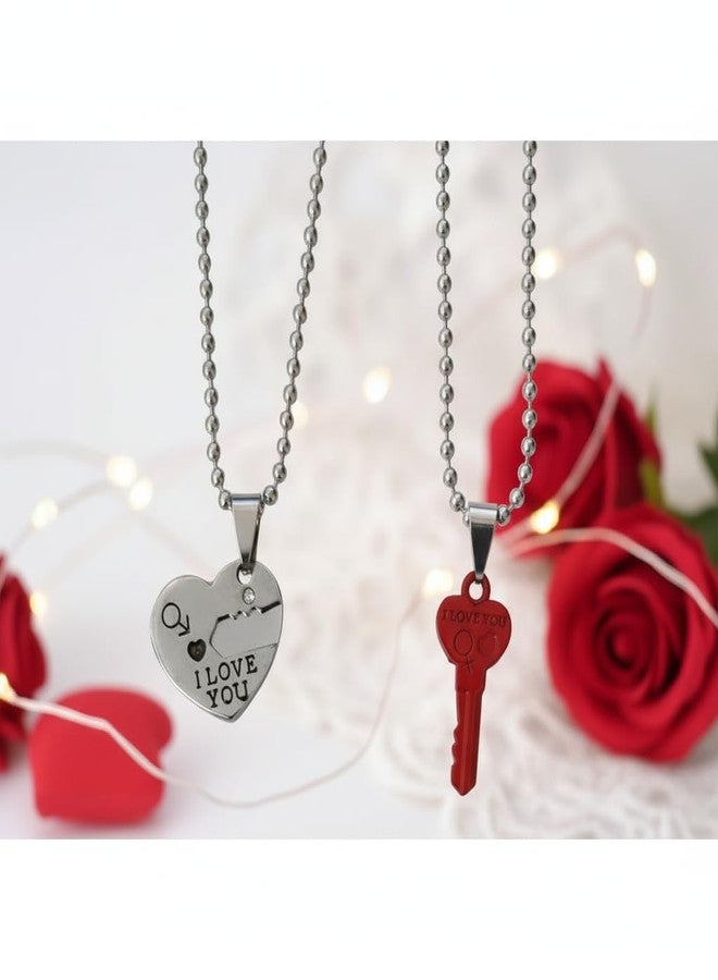 The Men Gift Couple Pendant Necklace Set – Matching Jewelry for Him and Her, Romantic Gift BLSCup202574 - Image 4