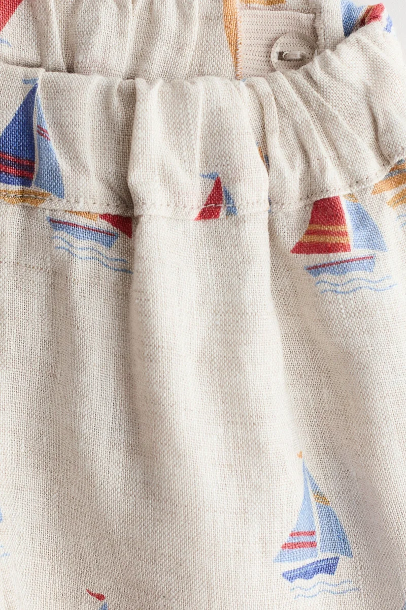 H&M 2-piece printed linen set