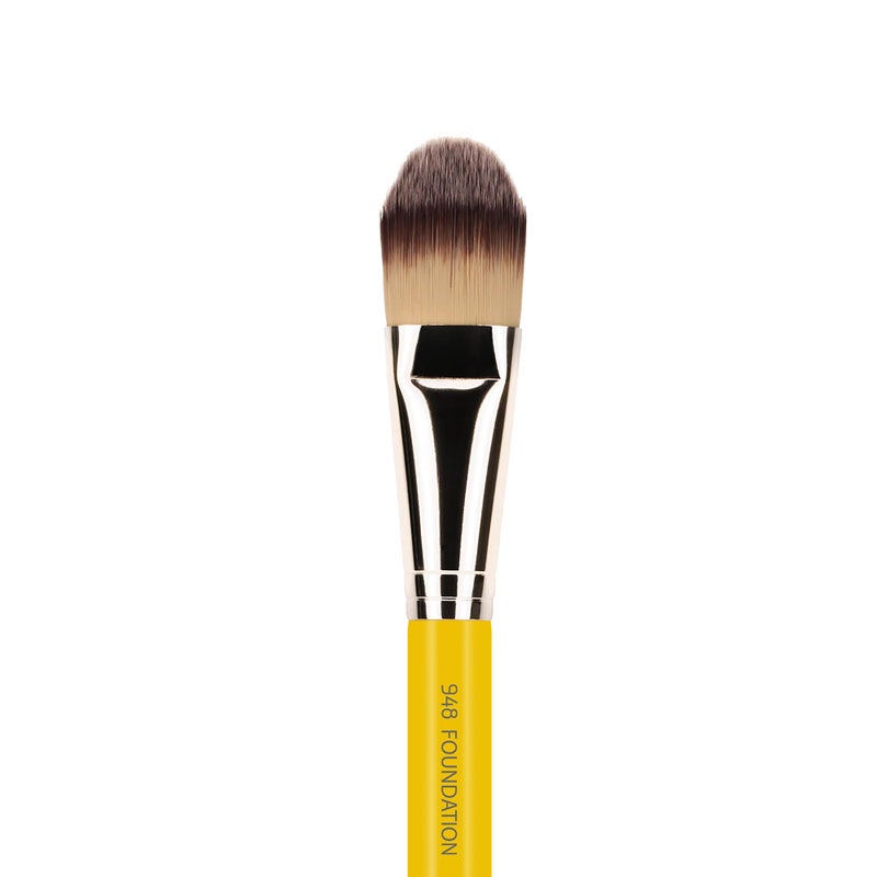 Bdellium Tools Professional Makeup Brush - Studio Series 948 Foundation - With Soft Synthetic Fibers, For Foundation & Concealing (Yellow, 1pc) - Image 2