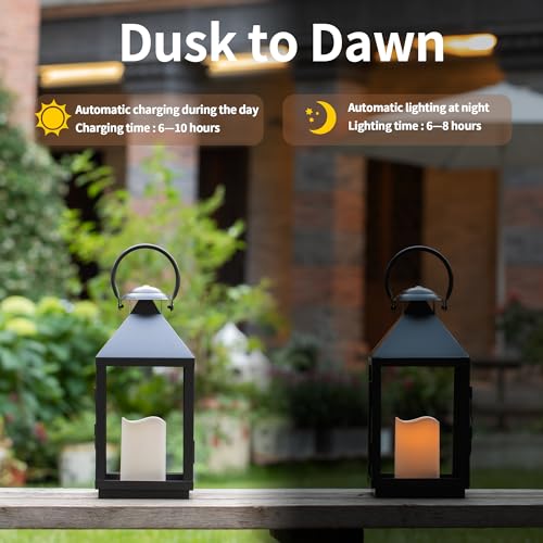 TFROSIM Solar Candles Outdoor Waterproof, 3" x 4.5" Ivory White Flameless Candles, Dusk to Dawn Light Sensor, LED Rechargeable Pillar Solar Candles for Outdoor Lanterns, Patio Decor - Image 2
