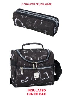 Wires 3 Piece Kids School Trolley Bag laptop compartment 4 Wheels With Lunch bag & Pencil Case  - Image 5