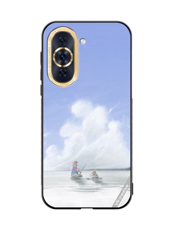 VR CREATIVE Protective Case Cover For Huawei Nova 10 Fishing Bear Design Multicolour - Image 1