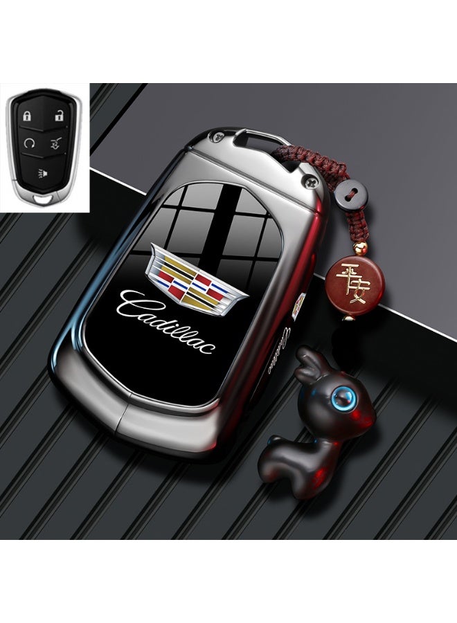 Cadillac Advanced car key protection case suitable for Cadillac XT5, XT6, CT6, XT4, XT, SCT5, ATSL high-end car key metal shell case - Image 1