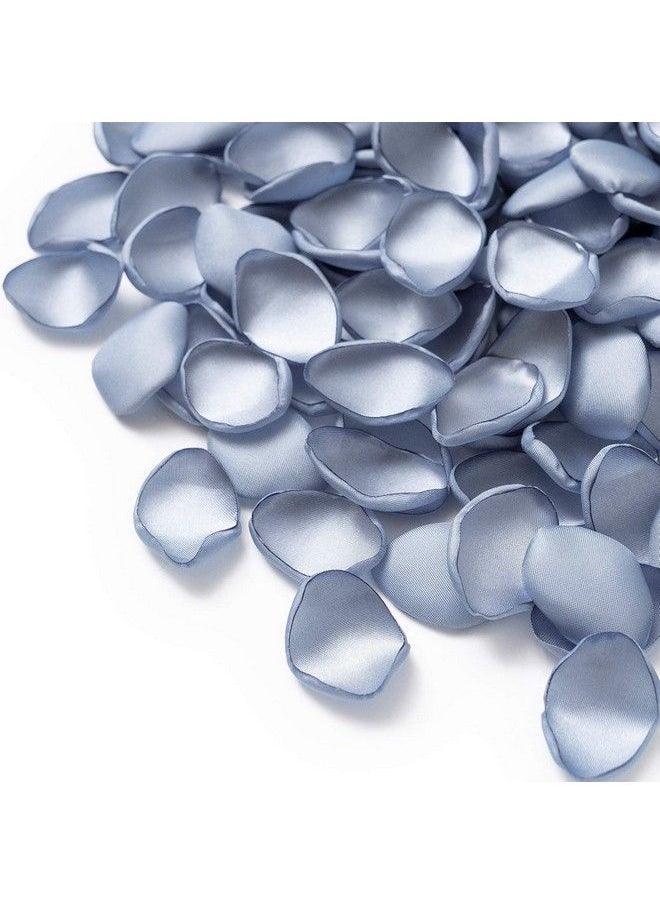 Ling's moment Dusty Blue Silk Rose Petals 200Pcs Flowers Petals Flower Girl Scatter Petals For Wedding Table Centerpieces Party Dinner Table Decoration  - Image 1