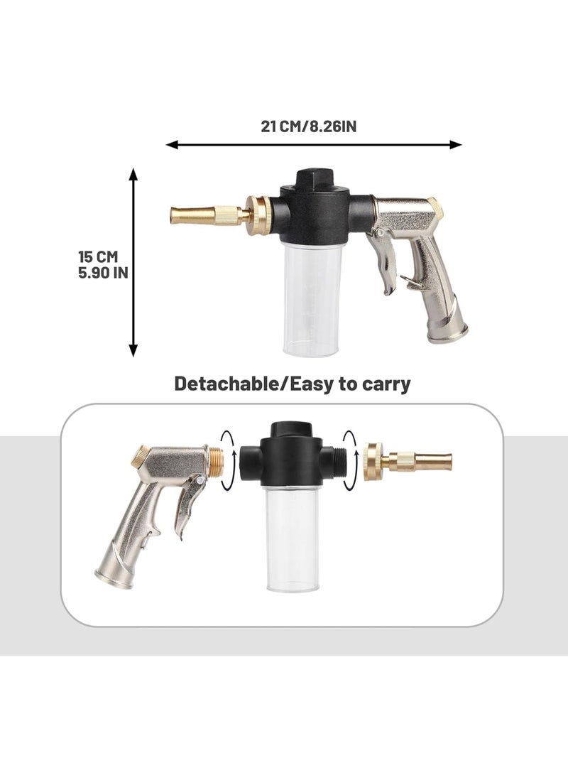 Relex High Pressure Foam Gun Car Wash Sprayer, Heavy Duty Metal Garden Hose Nozzle with 3.5oz Soap Dispenser, Multi-Purpose for Auto Detailing, Gardening & Plant Watering - Image 2