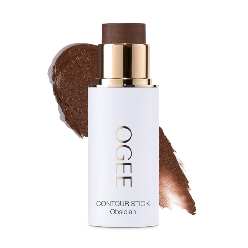 Ogee Sculpted Face Stick (OBSIDIAN - MATTE DEEP BRONZE) Certified Organic Bronzer Stick & Contour Makeup - Multi-Use Bronzer Stick for Face - Image 1