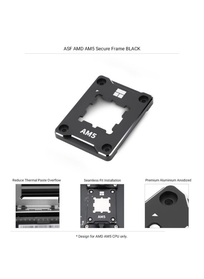 ASF-Black AM5 CPU Holder, Corrective Anti-Bending Fixing Frame, AM5 Full-fit Fixed Non-Marking Mounter, AM5 Anti-Bending Contact Frame, CPU Cooler Standard - Image 3