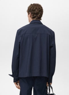 Mango Man Bottoned Seersucker Jacket  - Image 2