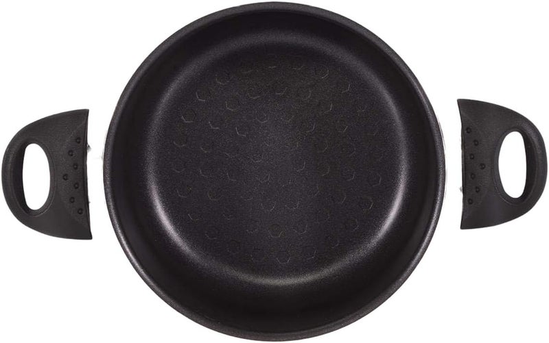 Royalford Rf388C20 20Cm Nonstick Casserole With Lid Durable Non Stick Coating, Construction Heat Resistant Handle Dishwasher Safe Dish For Gas & Ceramic Hobs, Red Red/Silver/Black - Image 3