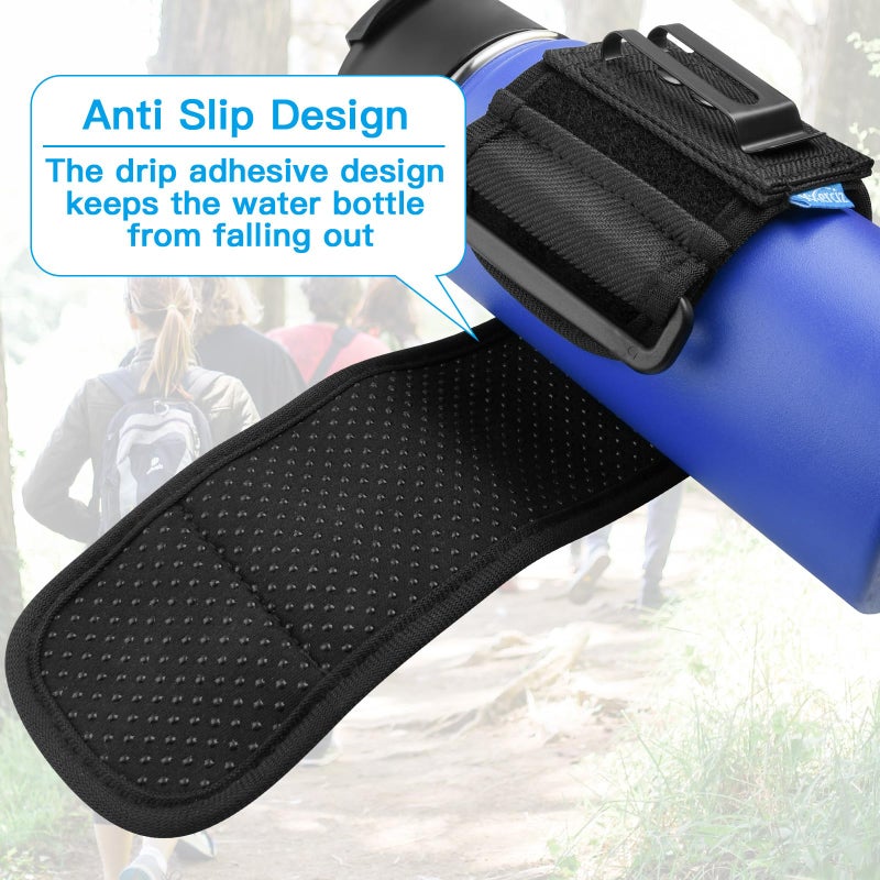 Xxerciz Water Bottle Carrier Holder with Belt Clip Bottle Carrier Sleeve for Mineral Bottle Beverage Bottle and Other Small Water Bottles on Outdoor Walking Hiking Traveling - Image 4