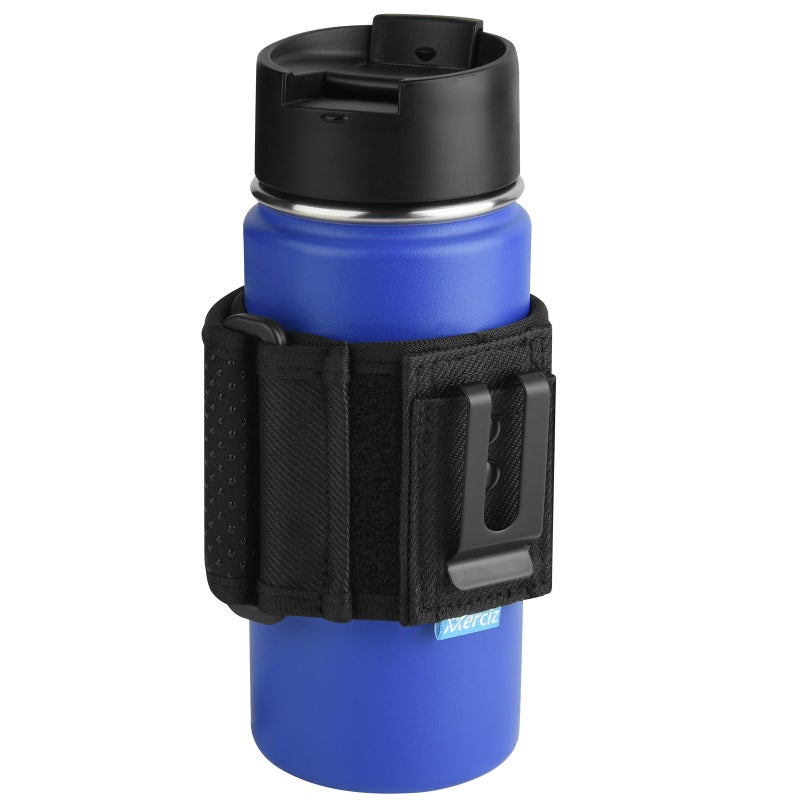 Xxerciz Water Bottle Carrier Holder with Belt Clip Bottle Carrier Sleeve for Mineral Bottle Beverage Bottle and Other Small Water Bottles on Outdoor Walking Hiking Traveling - Image 1