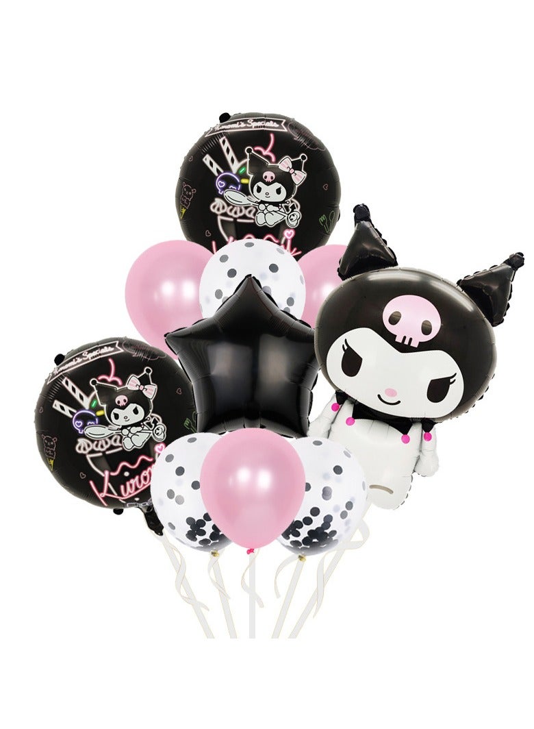 مجموعة بالونات سانريو كورومي كاواي للحفلات، زينة كبيرة للأنمي للفتيات والأطفال والكبار