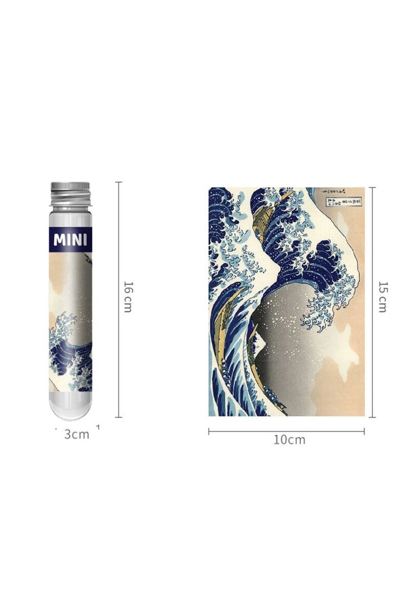 erorex Great Wave Off 150pcs Jigsaw Puzzle Test Tube Van Gogh Sunflower Japan The Great Wave Off Kanagawa F