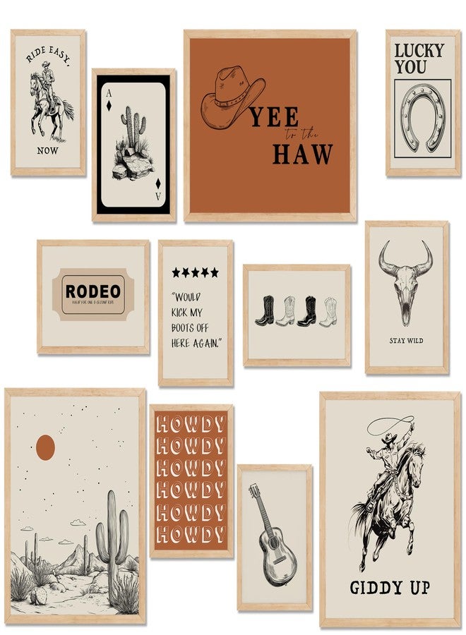 TwoDays Western Wall Decor, Retro Southwest Wall Art, Wild West Cowboy Rodeo Posters, Vintage Country Howdy Prints for Home Living Room Bedroom (Multi Sizes, 8" X 10" Largest, Set of 12, UNFRAMED) - Image 1