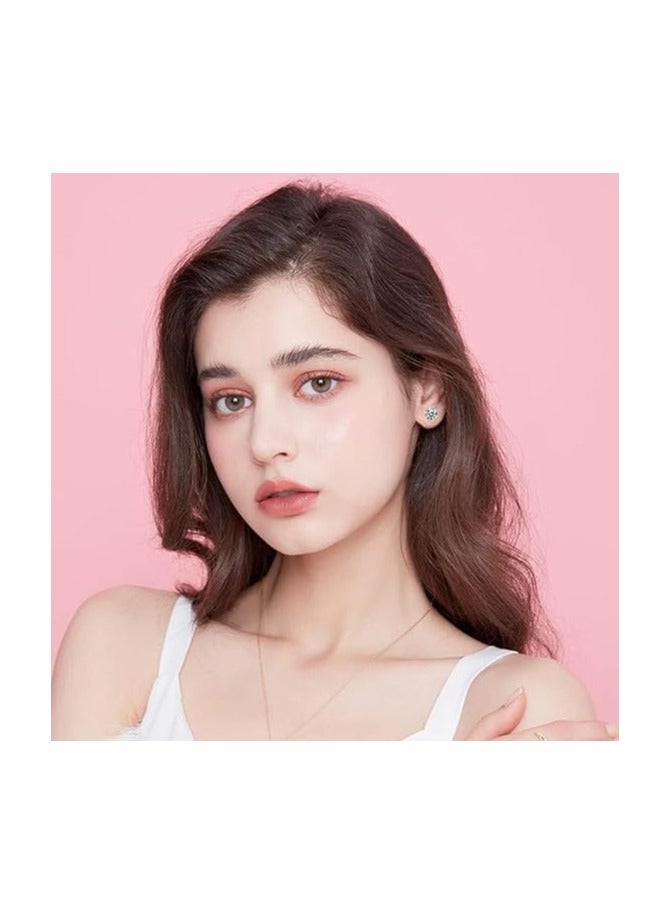 Julia Store 18K Gold Plated Elegant Dainty High Quality Clear Cubic Zirconia 316L Stainless Steel Solitaire Magnetic Non-Piercing Clip On Cheater Fake Earrings - Image 4