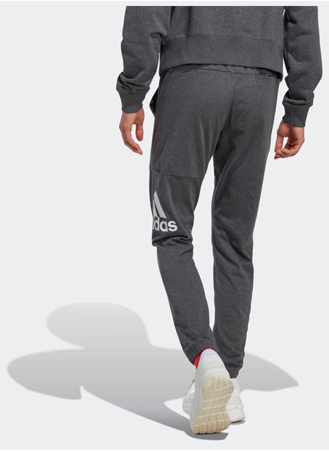 Adidas Essentials Single Jersey Tapered Badge Of Sport Joggers  - Image 2