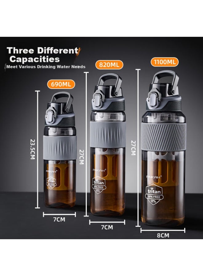 Cica Tea Infuser Mug For Men, Large Capacity Tritan Water Bottle With Tea Strainer For Outdoor Sports And Summer Use - Image 1