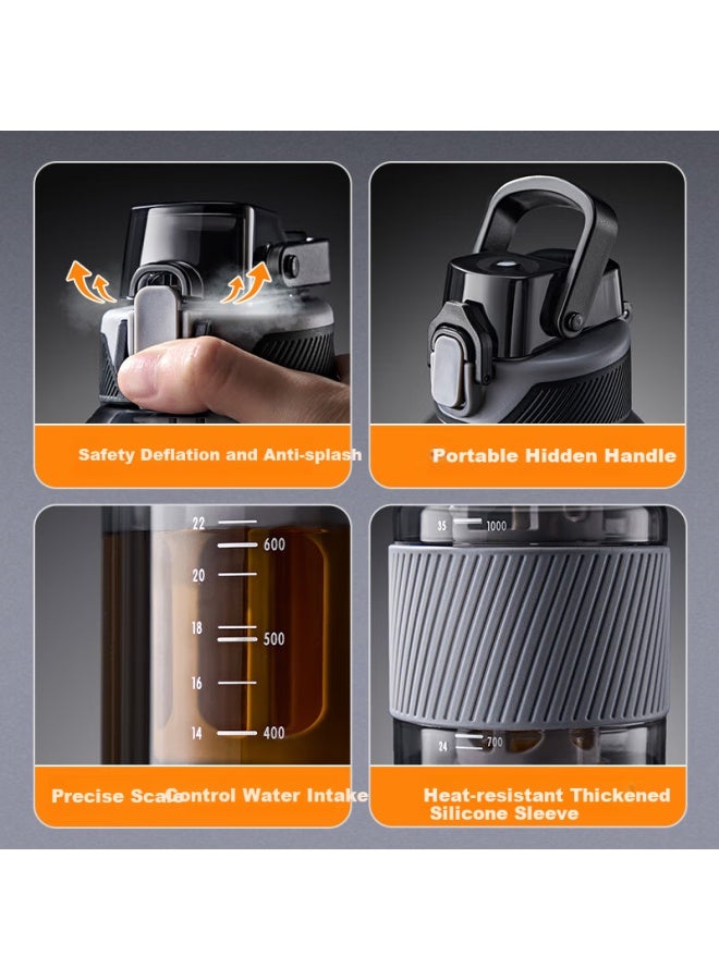 Cica Tea Infuser Mug For Men, Large Capacity Tritan Water Bottle With Tea Strainer For Outdoor Sports And Summer Use - Image 4